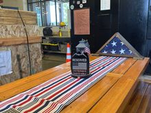 This table is reserved for veterans only, and they never pay a thing. The owners are super respectful of our veterans.