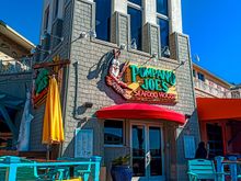 Colorful restaurant entrance 