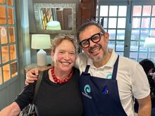 Pepe, son of Pepico and, with his wife, the current owner.  One of the most welcoming restauranteurs I've met.......smiles on ever face here.