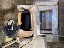 The granite shrine with the replica Barque 🍀(wooden boat).