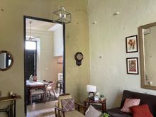 Walking into the living room.  The ceilings are so high.