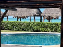 Nice pool. Spend $300 pesos on food and drink and you have the run of the place.