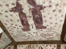 Wall paintings dating to 1577 in the Commandery museum.