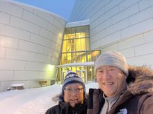 In front of the Museum of the North