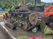 New Guineau Social Club - tanks outside