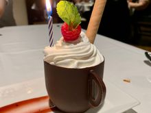 Chocolate mousse in a chocolate tea cup!!!