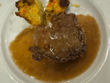 Ed ordered beef cheeks for his main dish