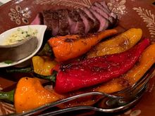 Steak and peppers