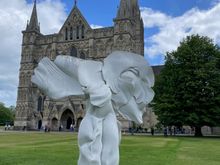 Cathedral with Angel sculpture