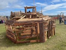 A smaller cabin kind of thing.  One of the volunteers told me this had been built almost 100% by kids. A small frame in the middle started it all