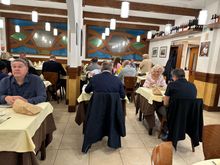 The bustling interior