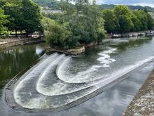 This is the Weir? Not sure if that is correct spelling, it can somehow control the water flow. It's really cool to look at.