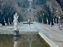 Looking back up the hill from the city center