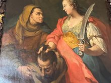 This painting is on one side of the decorative console with vases - I wouldn't want these two ladies angry at me, that's for sure!