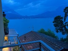 Evening view of Lake Como from our balcony