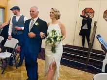 My dad and my sister, the bride. 