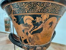 Considered one of the premier pieces in the vase collection, ~500 BC, Pezzino Necropolis