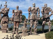 I live by the Rock River. These Rock men have guarded us since 1987. Amazing what people with artistic ability can do. 
