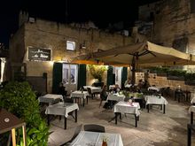 Terrace of DA NICO; we ate indoors; it was a little too chilly the evening for outdoor dining..   We tend to boo0k for 8pm or 8:30pm; locals begin to pour in around 8:45 or so....  I think some restaurants in Matera open as early as 7:30 to accommodate the many tourists..