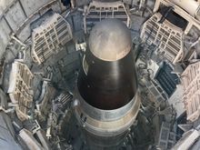 Looking down the Titan II missile in its silo 