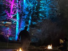 There are fire pits if people need to warm up. It was nice last night so not as necessary.