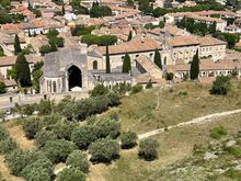 Looking down on the next site, the monastery 