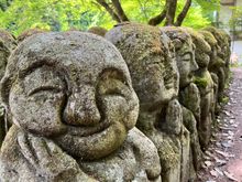 Monk stone statues at Otagi Nenbutsu-ji