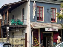 This was the old ice house now an antique store run by Margie.