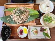Plain cold soba set for lunch at Tsurezure