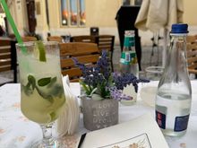 Enjoying our drinks at Old Lisbon