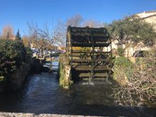 The water wheels add so much interest to the village.