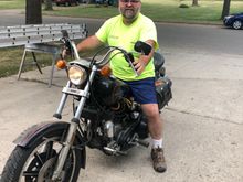 Not a good photo of my old Harley. My kids and grandkids give me a lot of crap for not selling this bike but it would be like selling a favorite pet. 1980 Low Rider that I bought new off the show room floor.