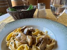 housemade tagliatelle with porcini mushrooms