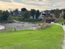 Kindergartners on Sponhuset Beach