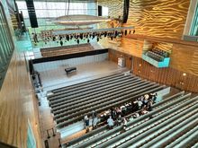 Looking inside the main concert hall at Casa da Musica (this afternoon was being used for orchestral auditions)
