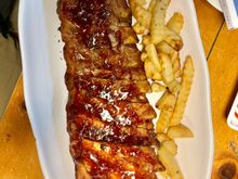 My last dinner in Korea was appropriately barbecue pork ribs, Korean style! Delicious! And we only ate here because the sushi restaurant I had picked specifically for Joyce was fully booked. (only three tables). So I lucked out!