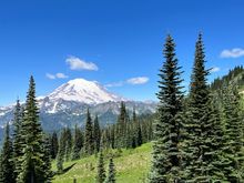 Amazing view of Mt Rainier on second half of Naches Peak Loop 