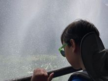 Looking out from behind Staubbach falls