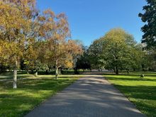 The canal runs along the western side of Victoria Park -- we detoured in to see the Chinese Pagoda