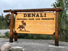 Obligatory photo of Denali National Park and Reserve welcome sign