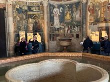 Baptismal font inside the Battistero