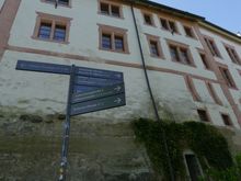 Signposts to direct you from the moat walk