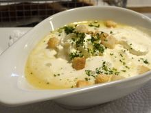 White wine soup, Chur (fabulous!)