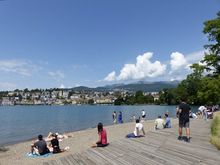 The beach area 