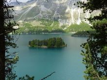 The water looks turquoise in this light 