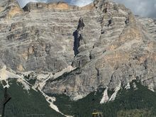 Top of the Pia Sorega lift above San Cassiano