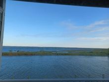 what a difference a day makes. Woke up to this view from my hotel room balcony on Monday. Still very windy. 