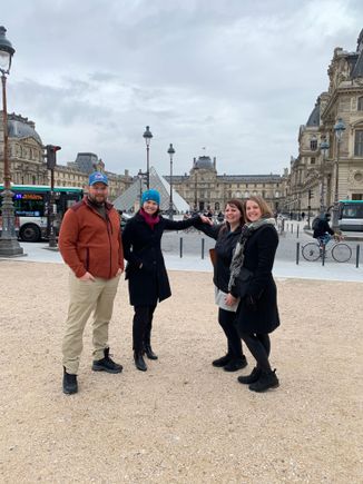 Our first day and leaving a space for our sister who couldn’t make the trip. 