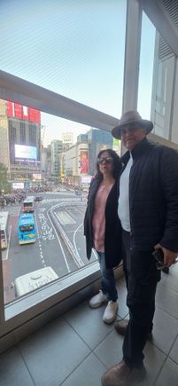 Overlooking Shibuya crossing from Shibuya Mark City mall