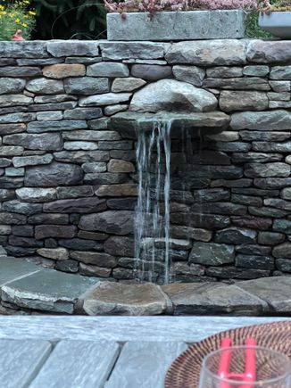 The fountain in their back yard. 